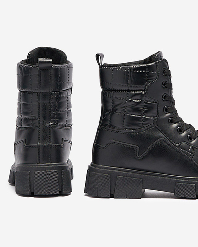 OUTLET Cizme negre de damă neizolate de tip bagger Qertera- Footwear