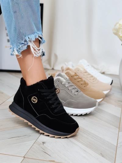 Royalfashion Negru pantofi sport pentru femei izolate Lahho