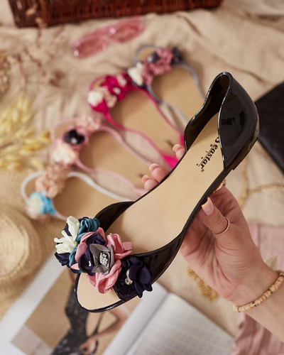 Royalfashion Balerini din cauciuc cu floare Koddies
