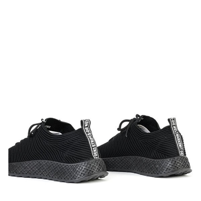 Czarne sportowe męskie buty Aaron - obuwie