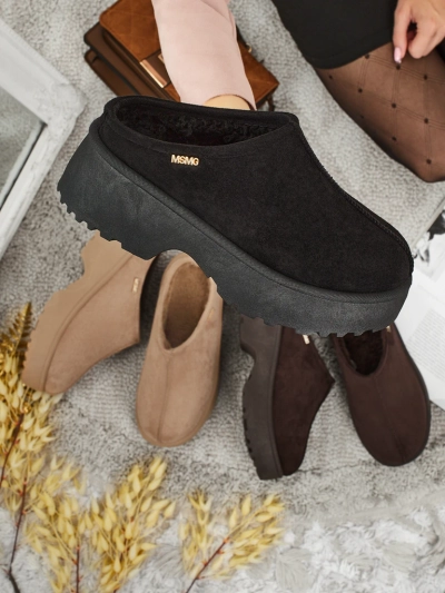 Ghete scurte tip snowboots dama cu blană Noelina