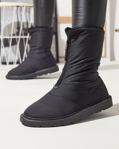 Cizme negre pentru femei a'la cizme de zăpadă Tirigga- Footwear