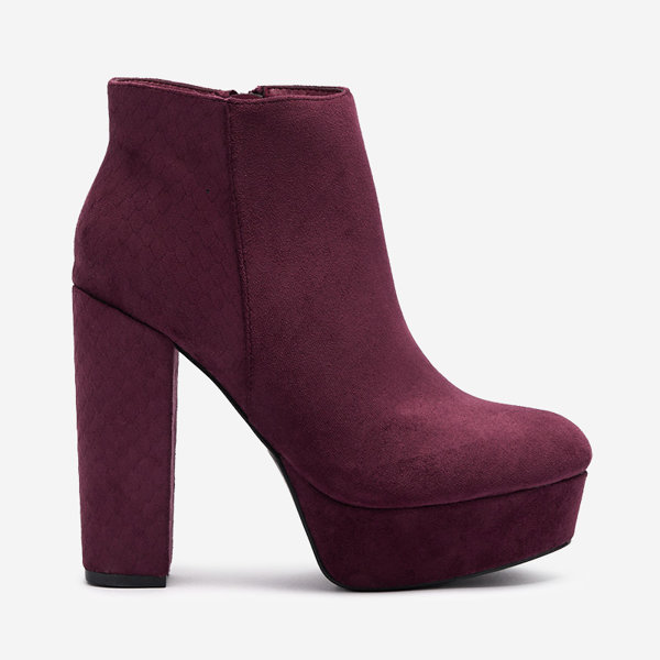 OUTLET Cizme înalte stiletto mov pentru femei Hallisia- Footwear