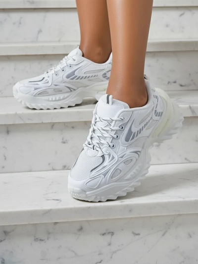 Gloriosa Alb Sneakers Damă din Piele Ecologică