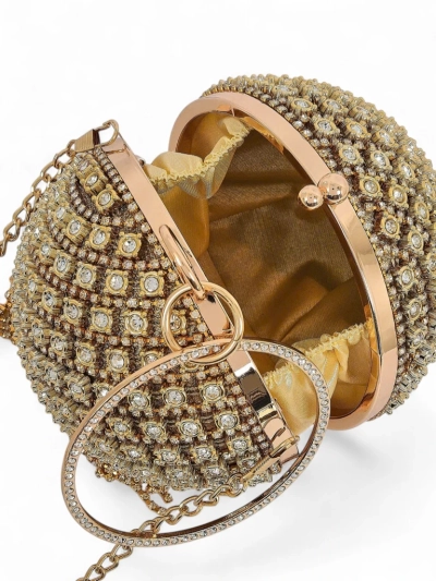 Royalfashion Damska torebka kula z cyrkoniami Velora Bloom