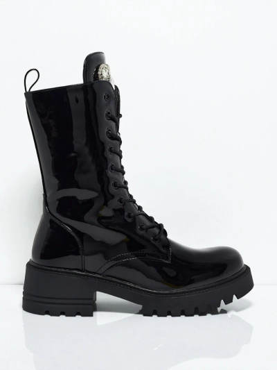 Botine Dama Luna Negre Lăcuite Stilate de Toamnă