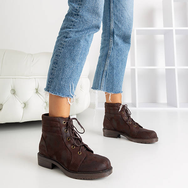 Genti dama maro inchis cu abraziuni decorative Tusyon - Pantofi