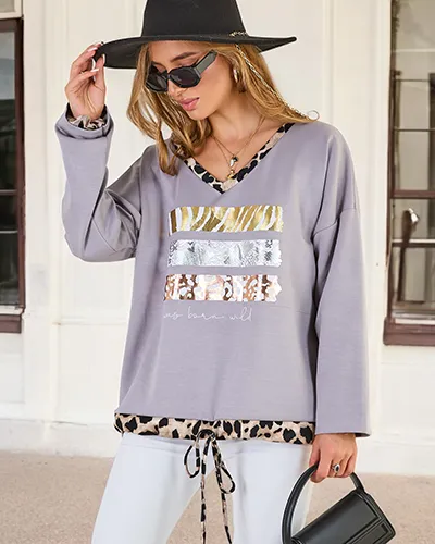 Bluză cu imprimeu pentru femei Royalfashion