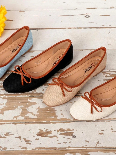 Pantofi balet pentru femei Royalfashion cu sclipici și o fundiță Aramie