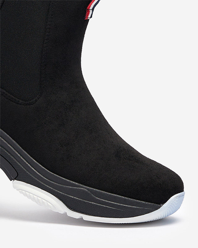 OUTLET Cizme izolate din eco-suede negru pentru femei Ducti- Footwear