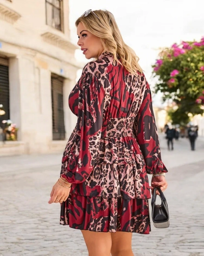 Rochie de lungime până la genunchi pentru femei de la Royalfashion cu imprimeu