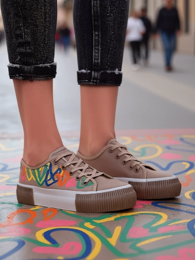 Adidași Royalfashion pentru femei cu imprimeu în formă de inimă Sercess