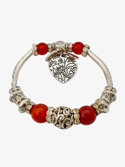 Brățară de damă cu inimioare Heart Glitz