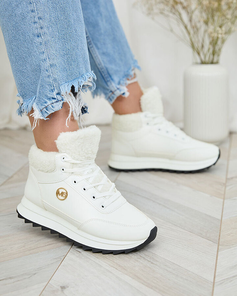 Royalfashion Pantofi sport izolați pentru femei, în alb Cerrto