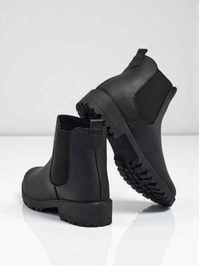 Botine de damă tip Chelsea, din piele ecologică, Belmo