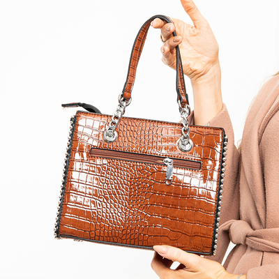 Geanta de dama mica maro cu relief - Accesorii