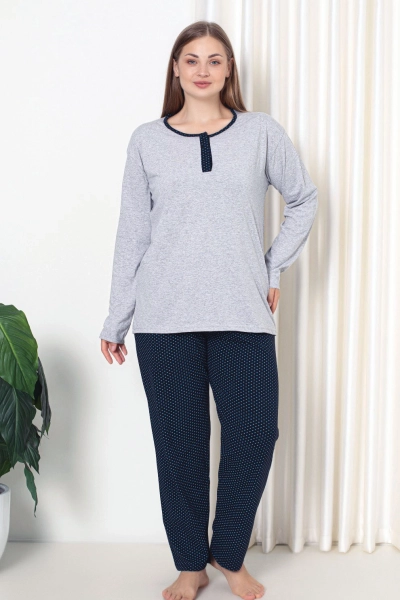Royalfashion Pijama Femei din Bumbac 2-Piece PLUS SIZE