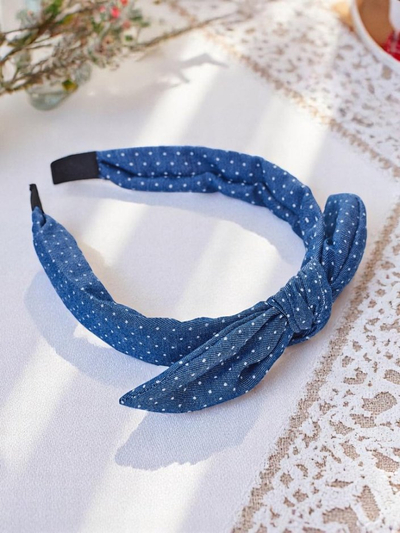 Royalfashion Bentita de păr cu fundiță cu buline Lilka