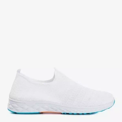 OUTLET Pantofi albi pentru bărbați sport - pe Telfer- Încălțăminte