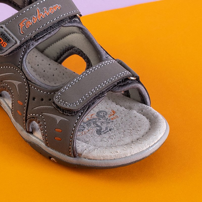 Sandale de băieți gri Tores cu velcro - Încălțăminte