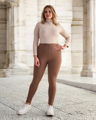 Royalfashion Pantaloni treggings izolate pentru femei PLUS SIZE