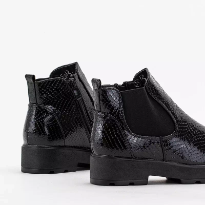 Cizme negre pentru copii cu relief Alala - Încălțăminte