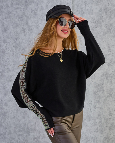 Royalfashion Pulover subțire de damă cu zirconii