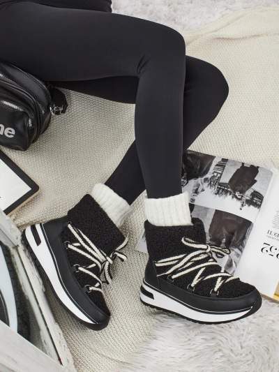 Botine damă tip snowboots cu blană Verruna