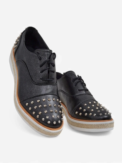Royalfashion Pantofi femei cu talpă plată decorati cu metalice Azaldo