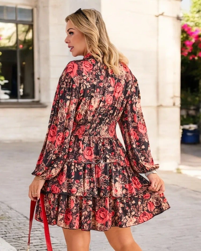 Rochie de lungime până la genunchi pentru femei de la Royalfashion cu tipar
