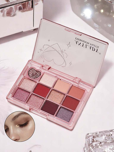 Paleta de 12 farduri de ochi Ruby Glamour