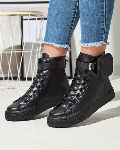 Pantofi sport de damă negri cu husă Efiffe- Footwear