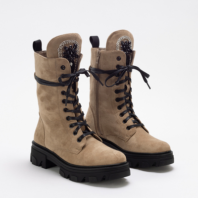 Cizme dama eco-piele de căprioară Moxo - Pantofi