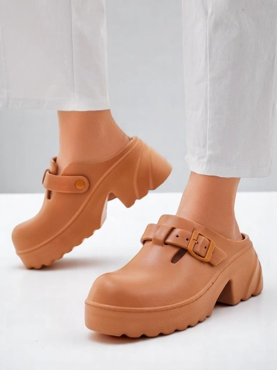 Sandale cu toc din cauciuc pentru femei Royalfashion Voxones
