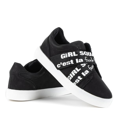 Ghete negre cu inscripție Virginia - Încălțăminte