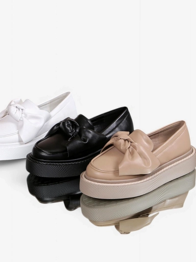 Royalfashion Mocasi elegante pentru femei cu fundă Ortto