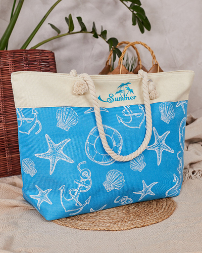 Royalfashion Geantă din țesătură cu model de vacanță pentru umăr