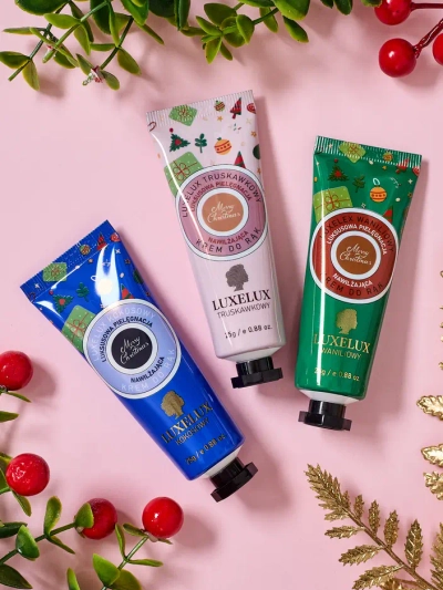 Set de creme de mâini Luxelux pentru Crăciun din seria esențelor botanice 25g