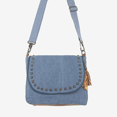 Niebieska torebka z ozdobami - Torebki