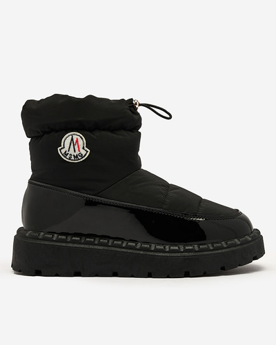 Royalfashion Cizme de zăpadă slip-on pentru femei de culoare neagră Ireda