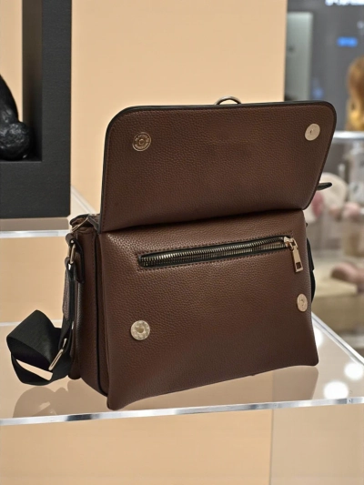 Geantă Venezia Elegante din Piele Ecologică de Culoare Maro Închis