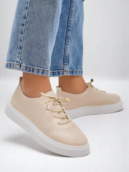 Royalfashion Pantofi sport perforați pentru femei cu șireturi Vaned