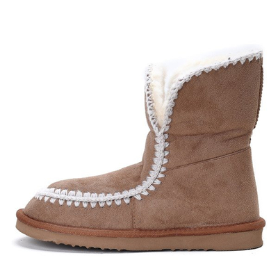 Śniegowce Emeraude w kolorze camel- Obuwie