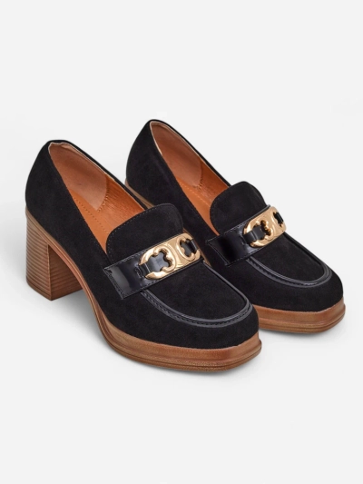 Mocasi de damă Royalfashion pe tocul bloc Qeroy