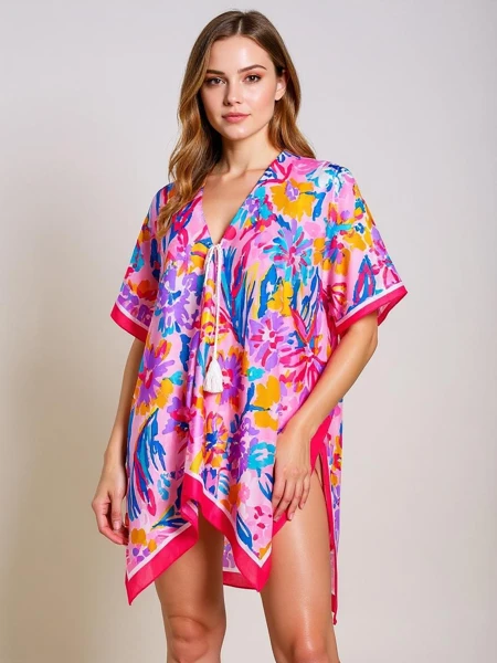 Pareo Selene Colore – tunica multicoloră Royalfashion cu decolteu în V