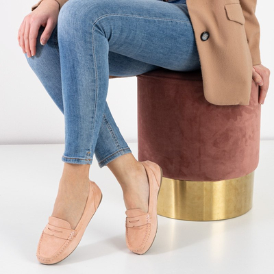 Mocasini pentru femei Selbika roz deschis - pantofi