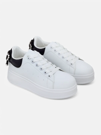 Royalfashion teniși sportivi pentru femei cu platformă, Fundiță