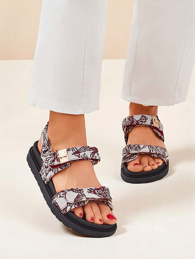 Royalfashion Sandale dama cu imprimeu Aloe