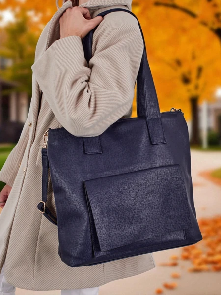 Geantă de damă mare shopper Moon Whisper din piele ecologică