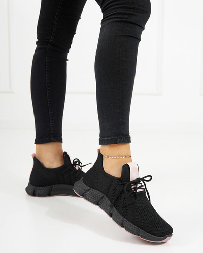 Pantofi sport de dama Bommgi negri si roz - Incaltaminte